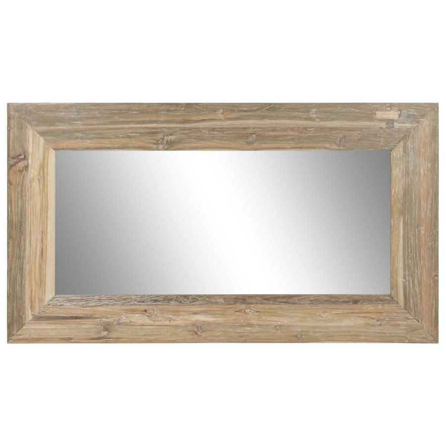 Fritst�ende spejl Home ESPRIT Hvid Natur Teak 100 x 7 x 180 cm #2