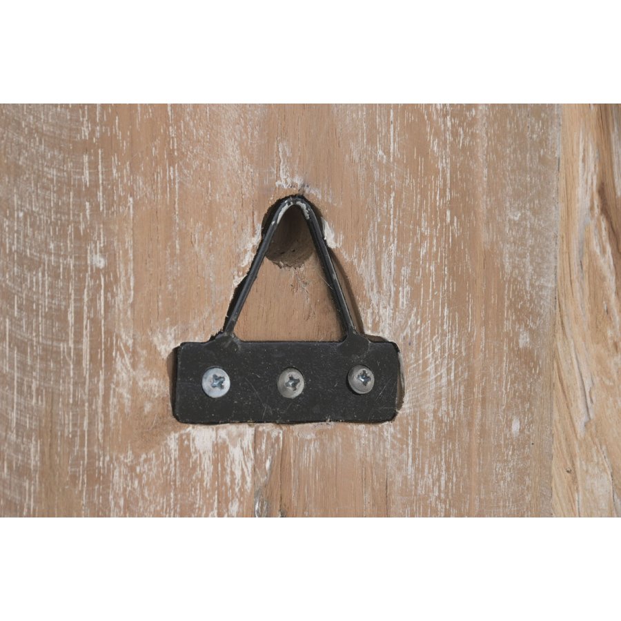 Fritst�ende spejl Home ESPRIT Hvid Natur Teak 100 x 7 x 180 cm #7