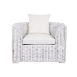 L�nestol Home ESPRIT Hvid 100 x 78 x 68 cm #2