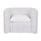 L�nestol Home ESPRIT Hvid 100 x 78 x 68 cm #4