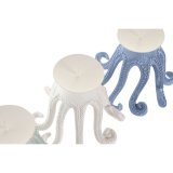 Lyseholder Home ESPRIT Bl� Hvid Harpiks (3 enheder) #3