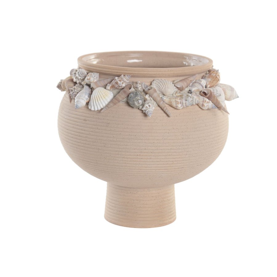 Vase Home ESPRIT Fl�defarvet Keramik Middelhavet 21 x 21 x 20 cm #1