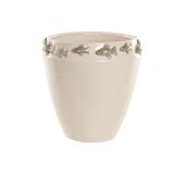 Vase Home ESPRIT Gr�n Fl�defarvet Keramik Middelhavet 25 X 25 X 25,5 CM #1