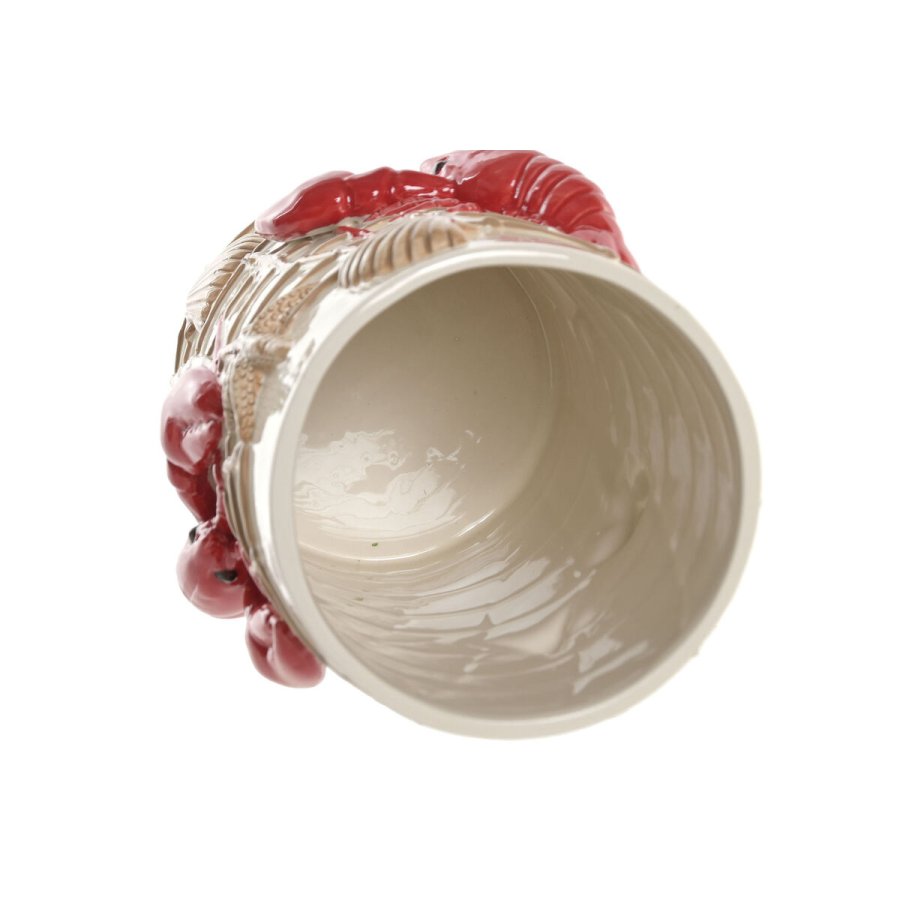 Vase Home ESPRIT R�d Fl�defarvet Keramik Middelhavet 20 x 17 x 30 cm #4