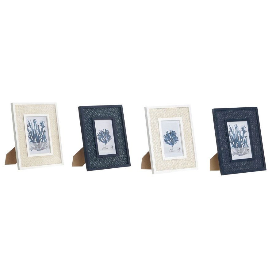 Fotoramme Home ESPRIT Hvid Marinebl� Tr� MDF S�mand Marine (4 enheder) #1