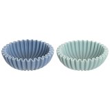 Borddekoration Home ESPRIT Turkisbl� Marinebl� (2 enheder) #1