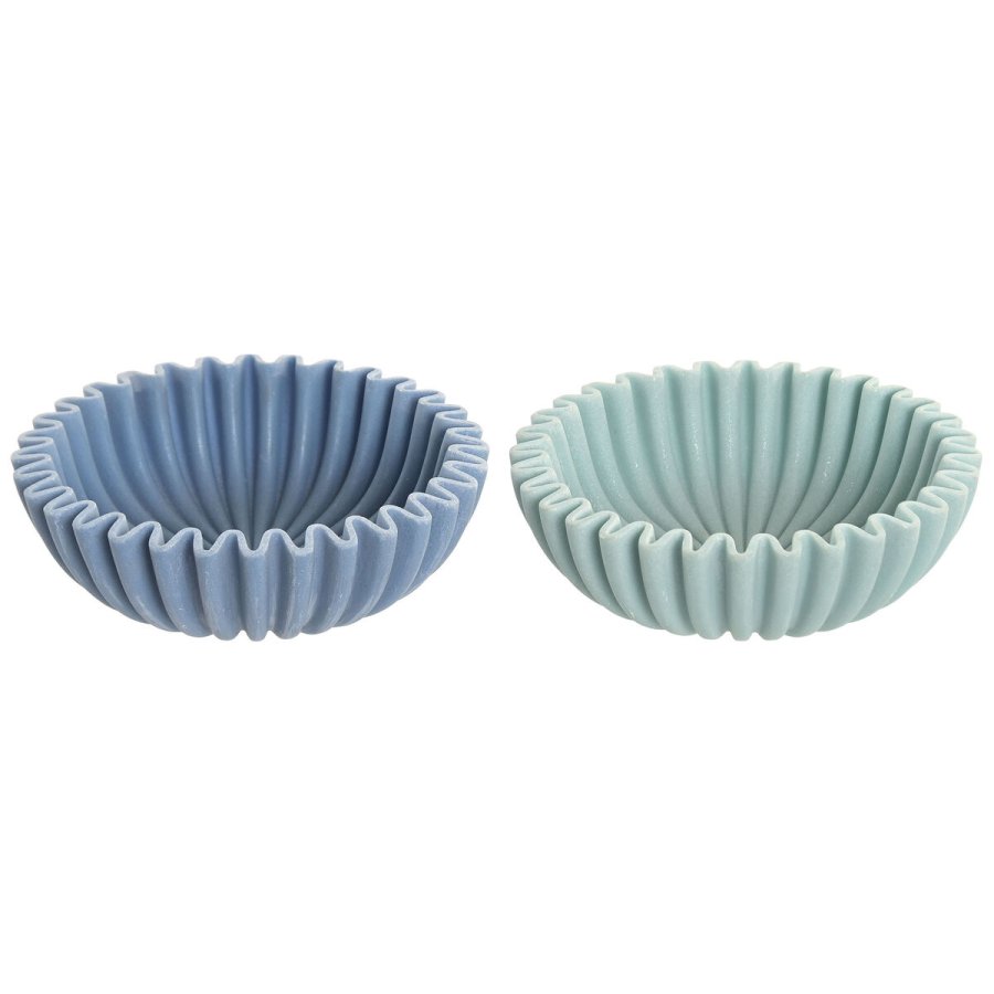 Borddekoration Home ESPRIT Turkisbl� Marinebl� (2 enheder) #1