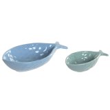 Borddekoration Home ESPRIT Bl� Turkisbl� Middelhavet (2 enheder) #1