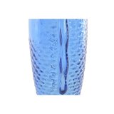Vase Home ESPRIT Bl� Turkisbl� Krystal Middelhavet 10 X 7 X 26,3 CM (2 enheder) #3