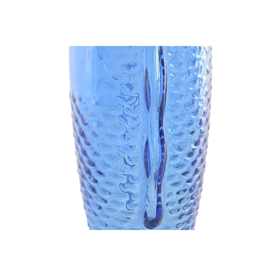 Vase Home ESPRIT Bl� Turkisbl� Krystal Middelhavet 10 X 7 X 26,3 CM (2 enheder) #3