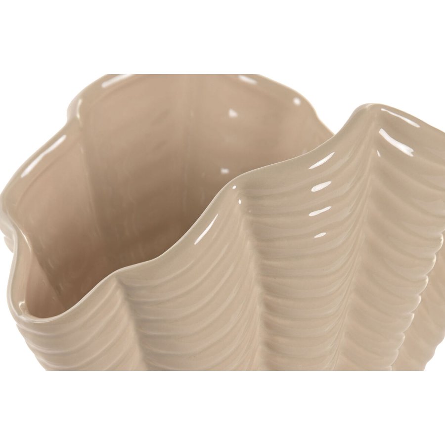 Vase Home ESPRIT Beige Stent�j Skal Middelhavet 25 X 14,5 X 17,5 CM #3