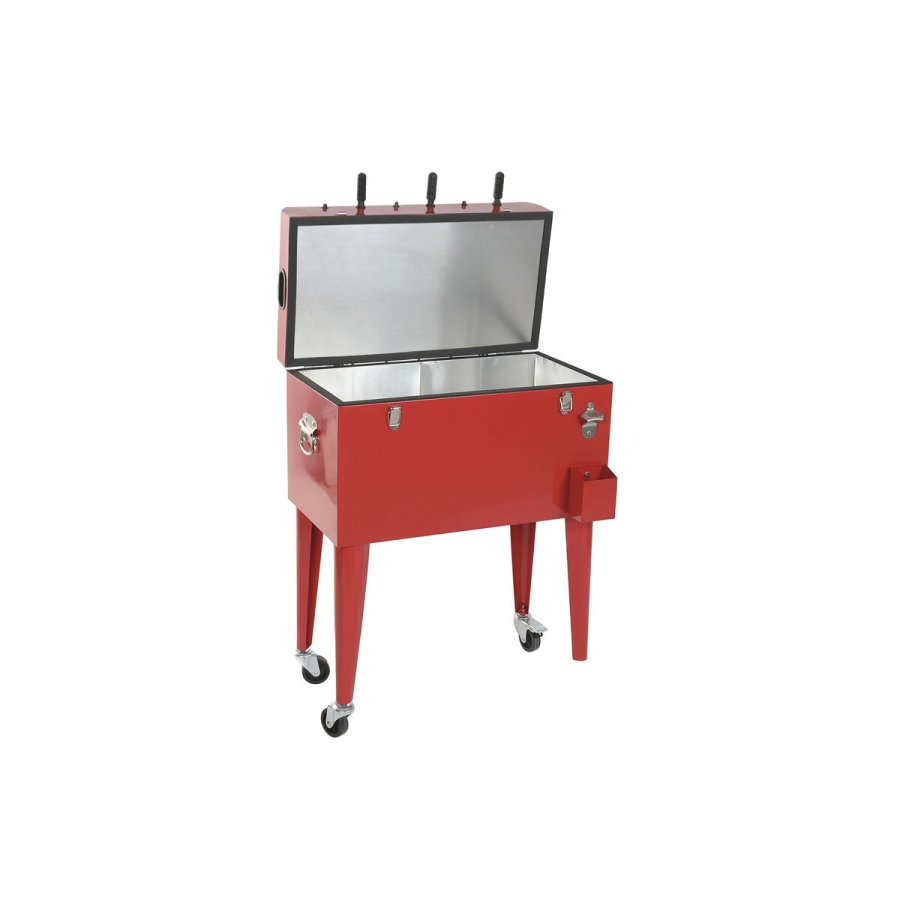 Transportabelt K�leskab Home ESPRIT R�d Metal polypropylen 71 X 59 X 95 CM #1