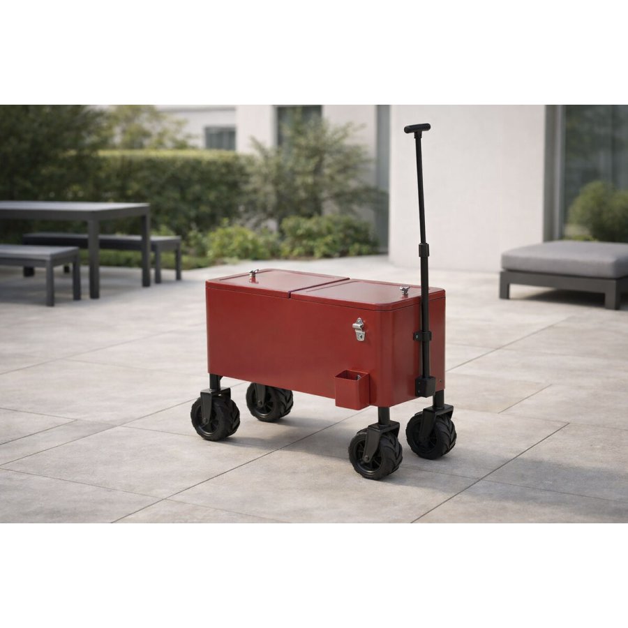 Transportabelt K�leskab Home ESPRIT Sort R�d Metal polypropylen 88 X 39 X 120 CM #2