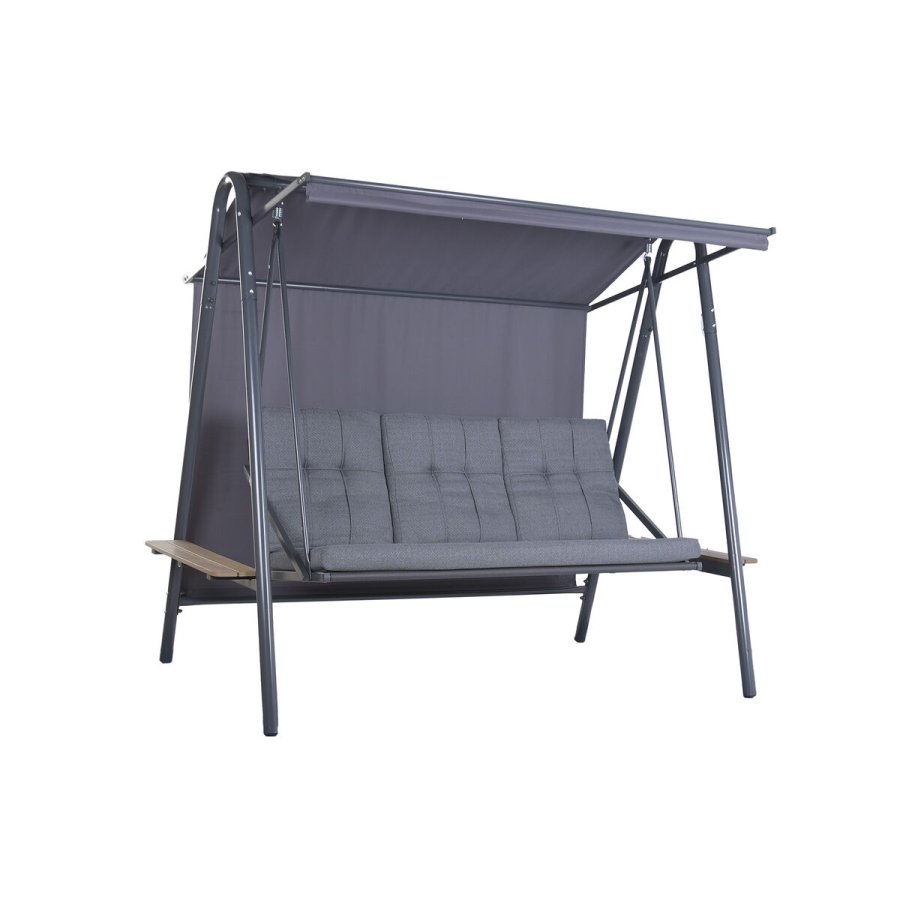 B�nk Home ESPRIT Brun M�rkegr� St�l Polywood 215 X 120 X 180 CM #3