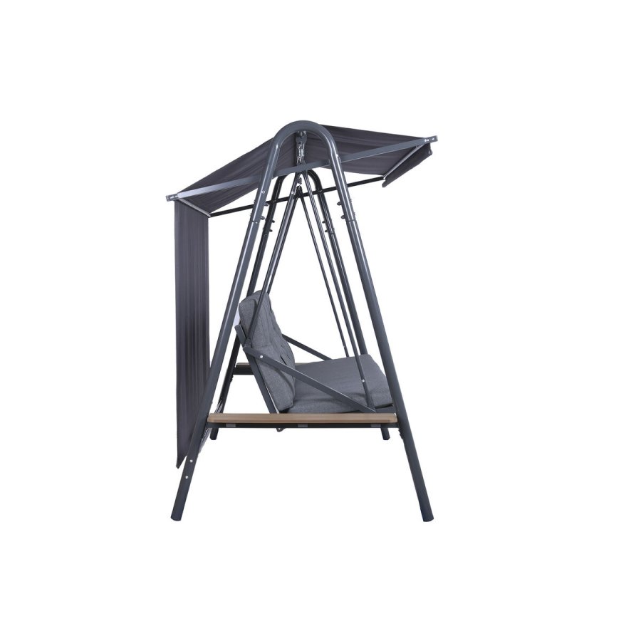 B�nk Home ESPRIT Brun M�rkegr� St�l Polywood 215 X 120 X 180 CM #4