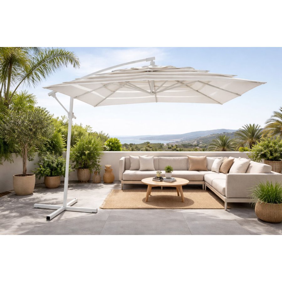 Parasol Home ESPRIT Hvid 250 X 250 X 250 CM #2