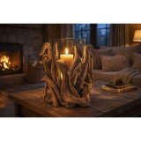 Vase Home ESPRIT Brun Krystal Teak Natur 40 x 40 x 50 cm #2