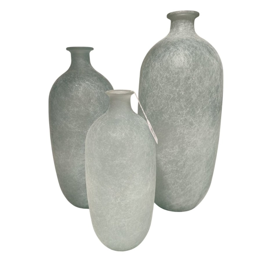 Vase Home ESPRIT Himmelbl� Genbrugsglas Middelhavet 19 x 19 x 45 cm #4