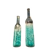 Vase Home ESPRIT To-farvet Genbrugsglas Middelhavet 18 X 18 X 74,5 CM #5