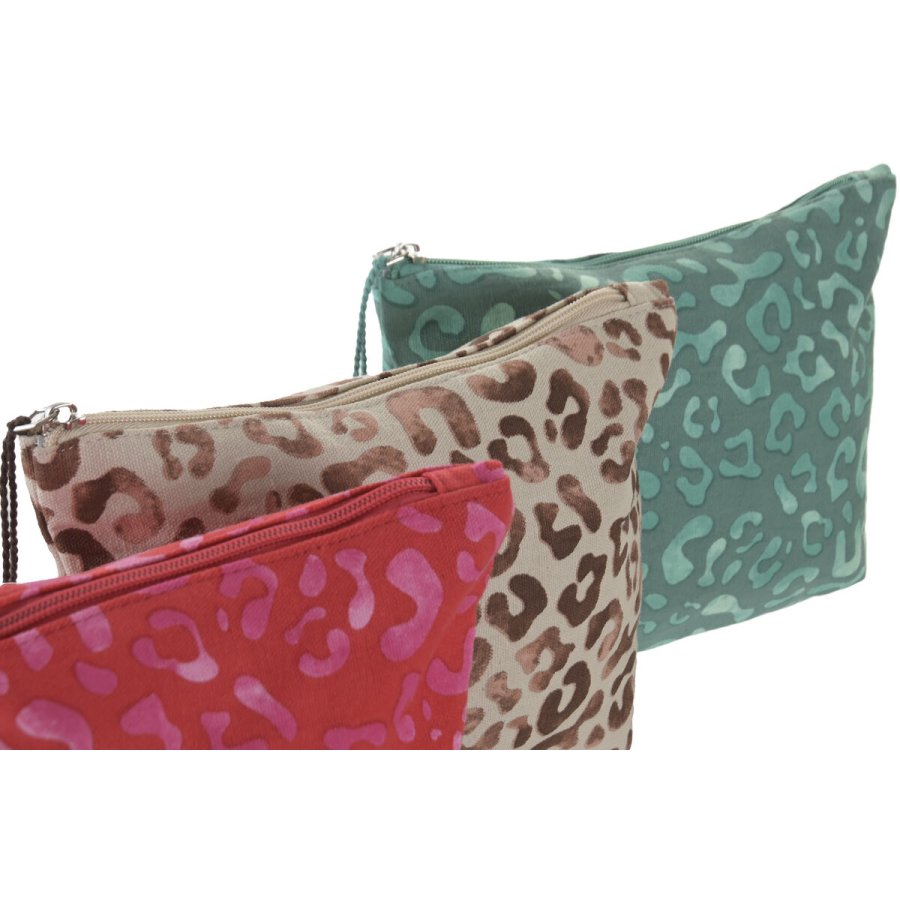 Rejsetoilettaske Home ESPRIT Brun Gr�n Pink Middelhavet 20 x 5 x 25 cm (3 enheder) #2