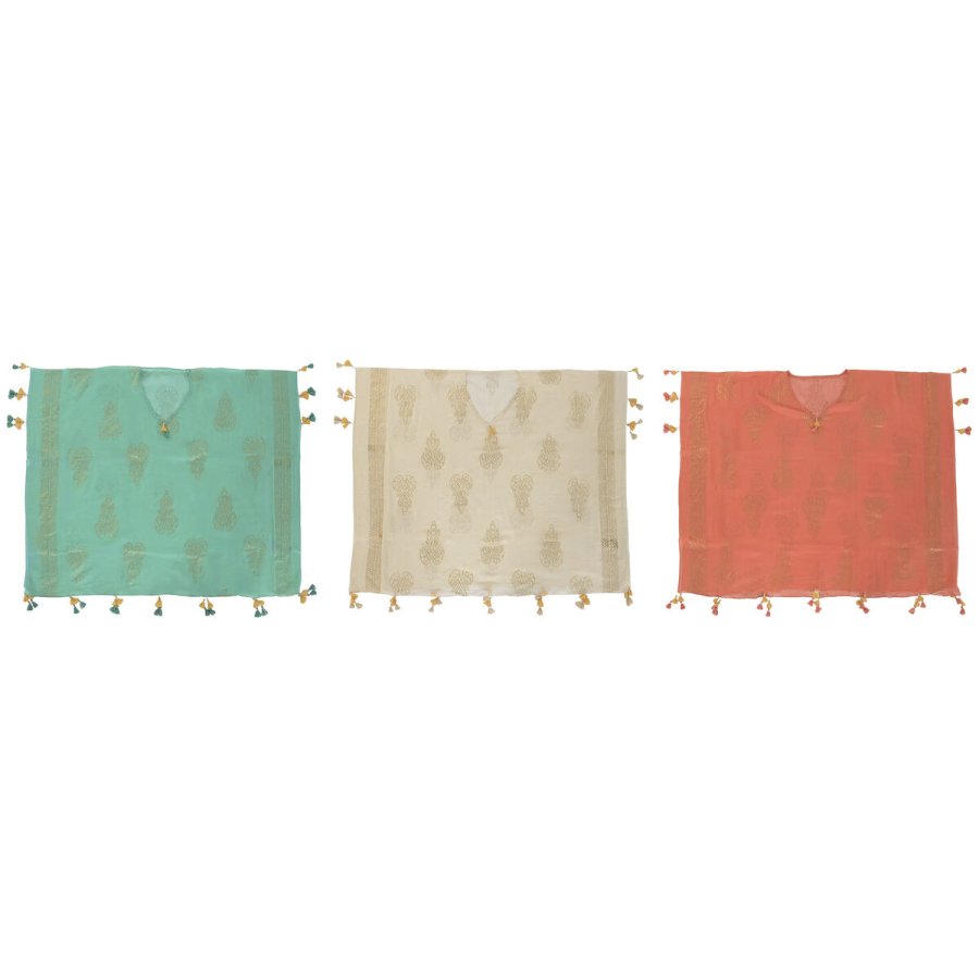 Sarong Home ESPRIT Gr�n Beige Gylden Koral (3 enheder) #4