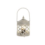 Laantarn Home ESPRIT Hvid Gylden Metal Krystal Araber 9 x 9 x 14,5 cm #4