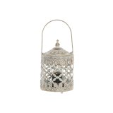 Laantarn Home ESPRIT Hvid Gylden Metal Krystal Araber 9 x 9 x 14,5 cm #1