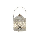 Laantarn Home ESPRIT Hvid Gylden Metal Krystal Araber 13,5 x 13,5 x 19 cm #2