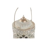 Laantarn Home ESPRIT Hvid Gylden Metal Krystal Araber 13,5 x 13,5 x 19 cm #3