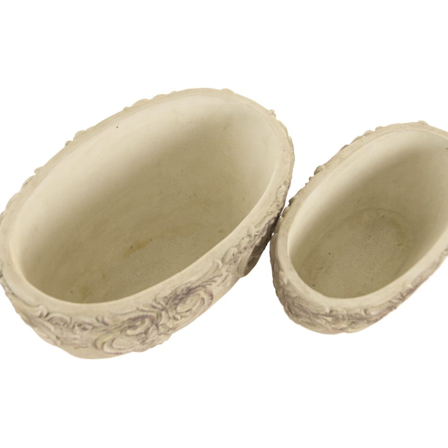 Borddekoration Home ESPRIT Hvid Shabby Chic �ldet overflade Barroco (2 enheder) #3