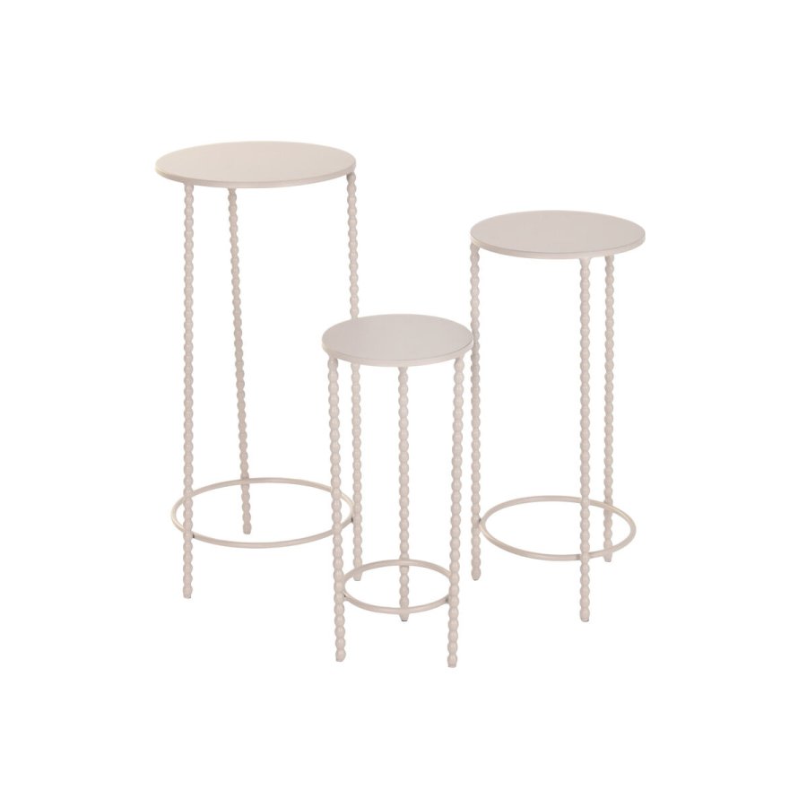 S�t med 3 borde Home ESPRIT Fl�defarvet 32 x 32 x 70 cm (3 Dele) #4