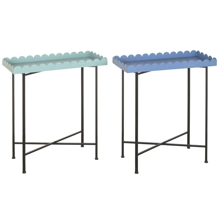 Sofabord Home ESPRIT Bl� Turkisbl� 60 x 25 x 70 cm (2 enheder) #1