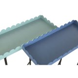 Sofabord Home ESPRIT Bl� Turkisbl� 60 x 25 x 70 cm (2 enheder) #2