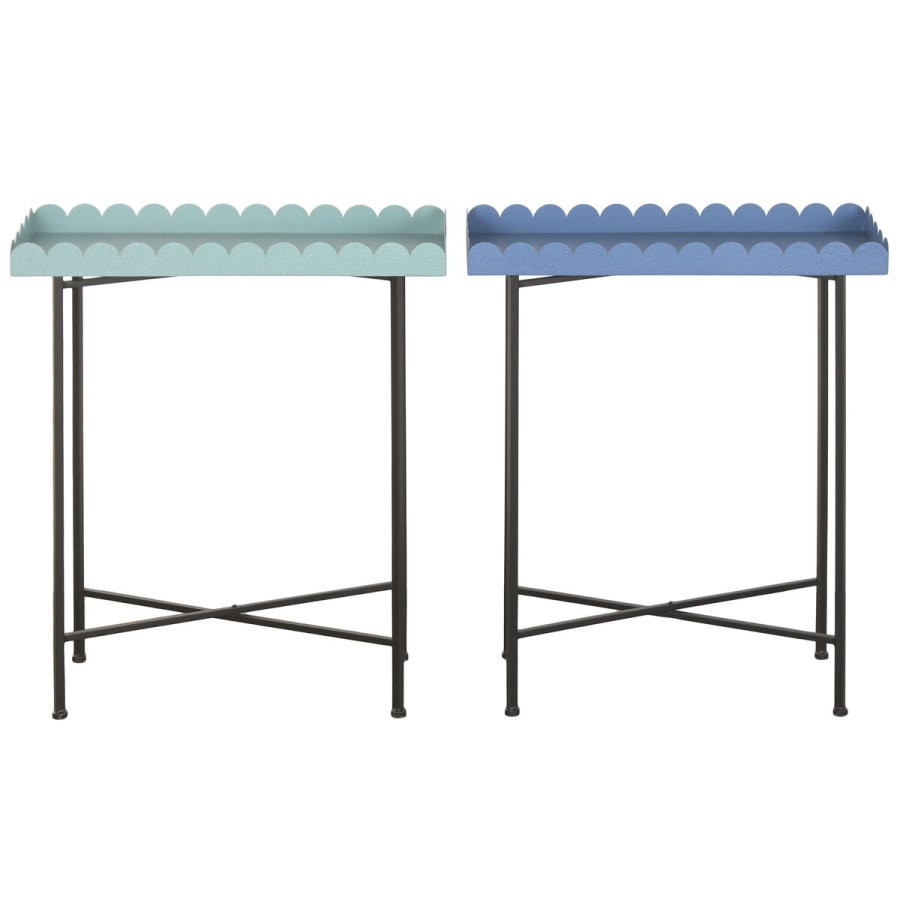 Sofabord Home ESPRIT Bl� Turkisbl� 60 x 25 x 70 cm (2 enheder) #5