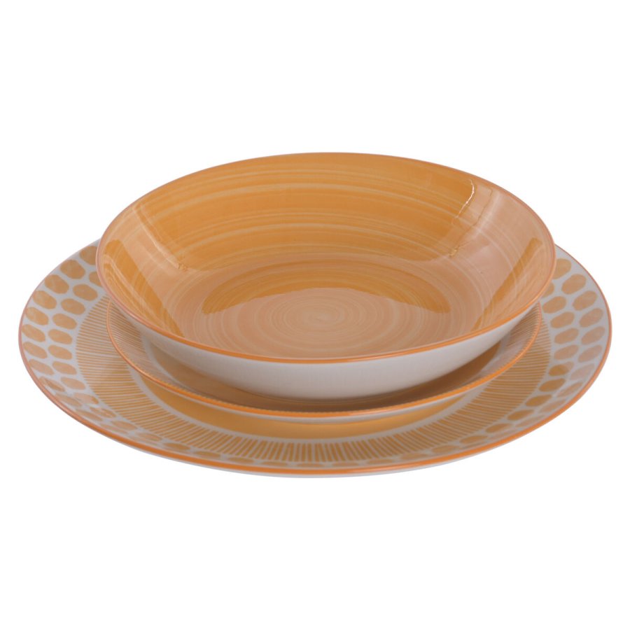 Madlavningss�t Home ESPRIT Orange Porcel�n 18 Dele #2
