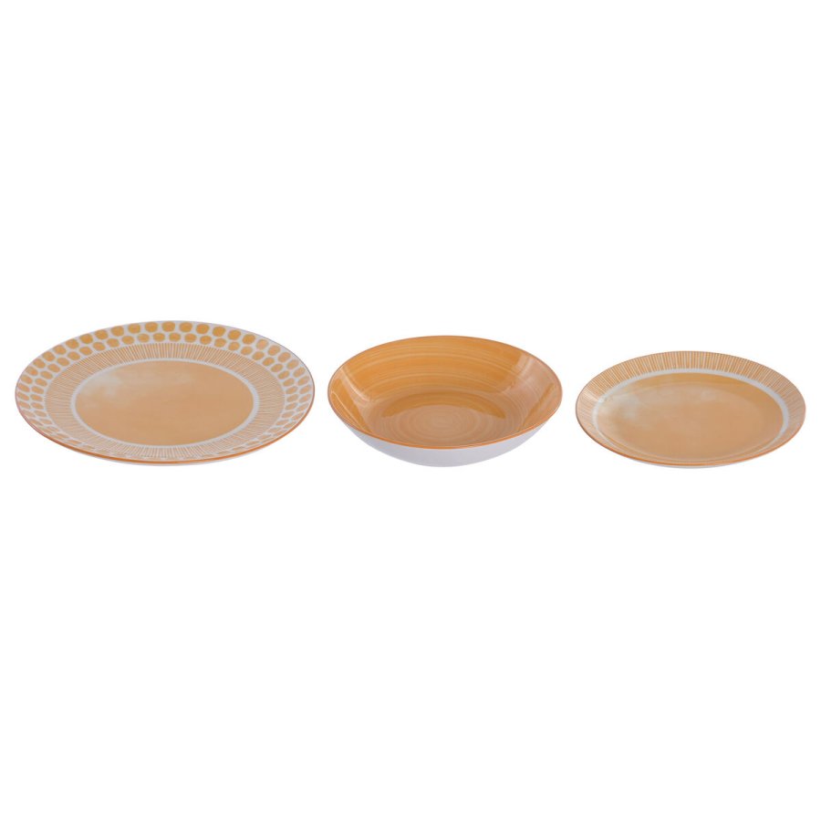 Madlavningss�t Home ESPRIT Orange Porcel�n 18 Dele #3