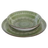 Madlavningss�t Home ESPRIT Gr�n Porcel�n Araber 18 Dele #2