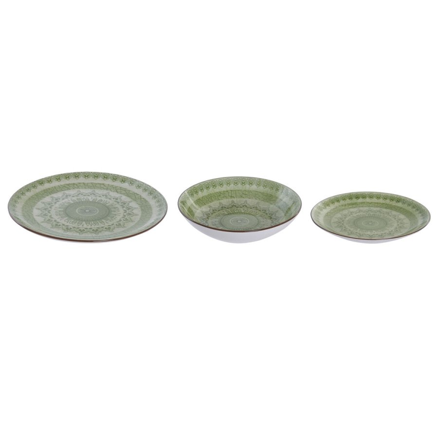 Madlavningss�t Home ESPRIT Gr�n Porcel�n Araber 18 Dele #3