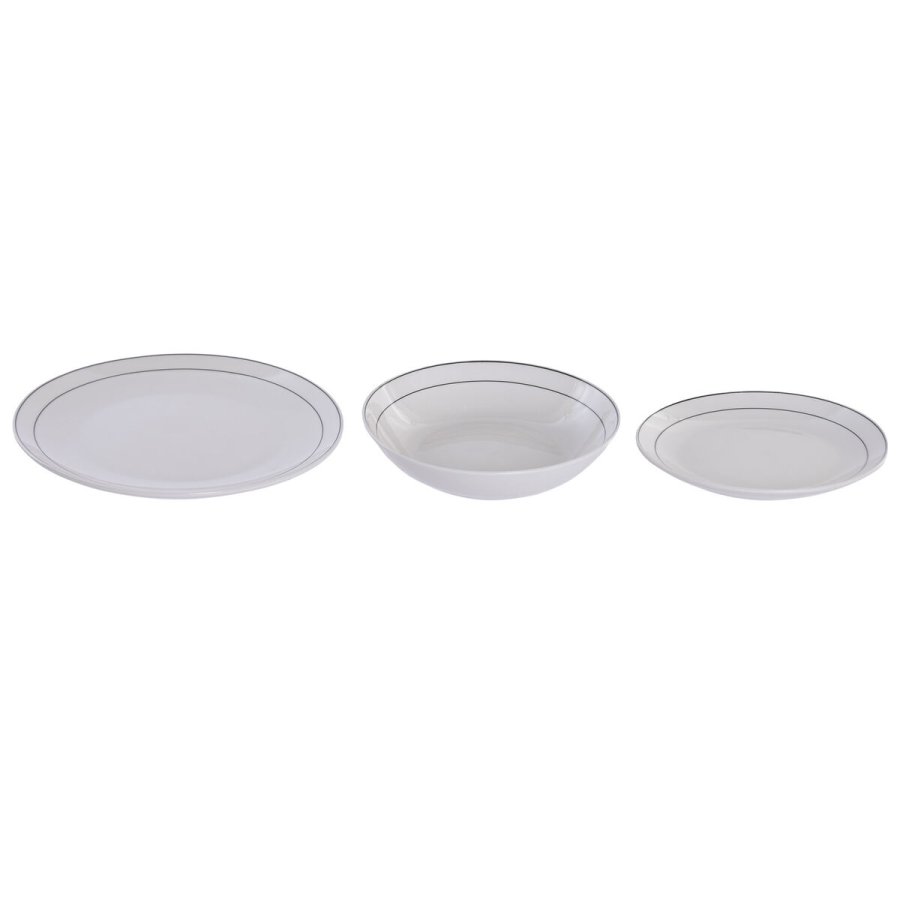 Madlavningss�t Home ESPRIT Hvid Sort Porcel�n 18 Dele #3