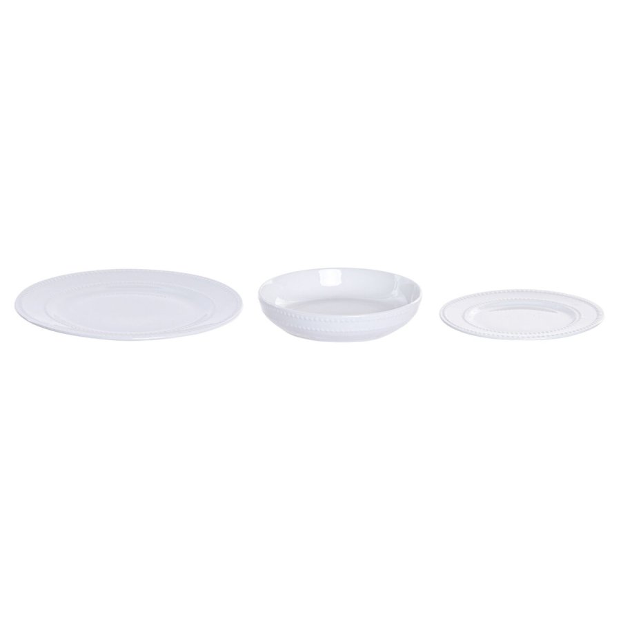 Madlavningss�t Home ESPRIT Hvid Porcel�n Glam 18 Dele #5