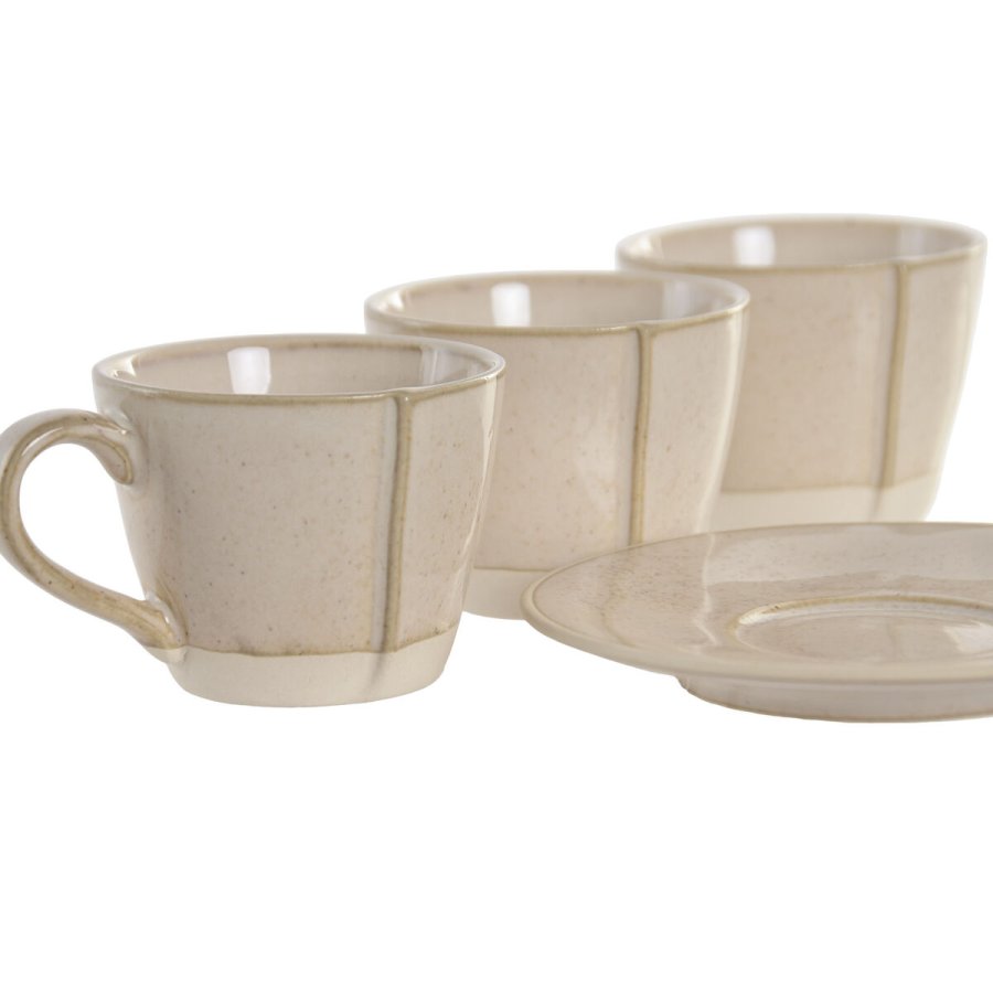 Dele kaffekops�t Home ESPRIT Beige Stent�j 90 ml 6 Dele #3
