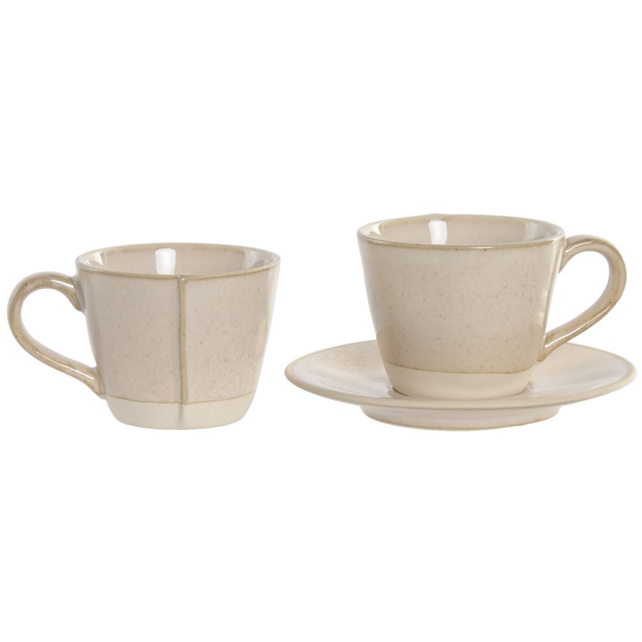 Dele kaffekops�t Home ESPRIT Beige Stent�j 90 ml 6 Dele #5