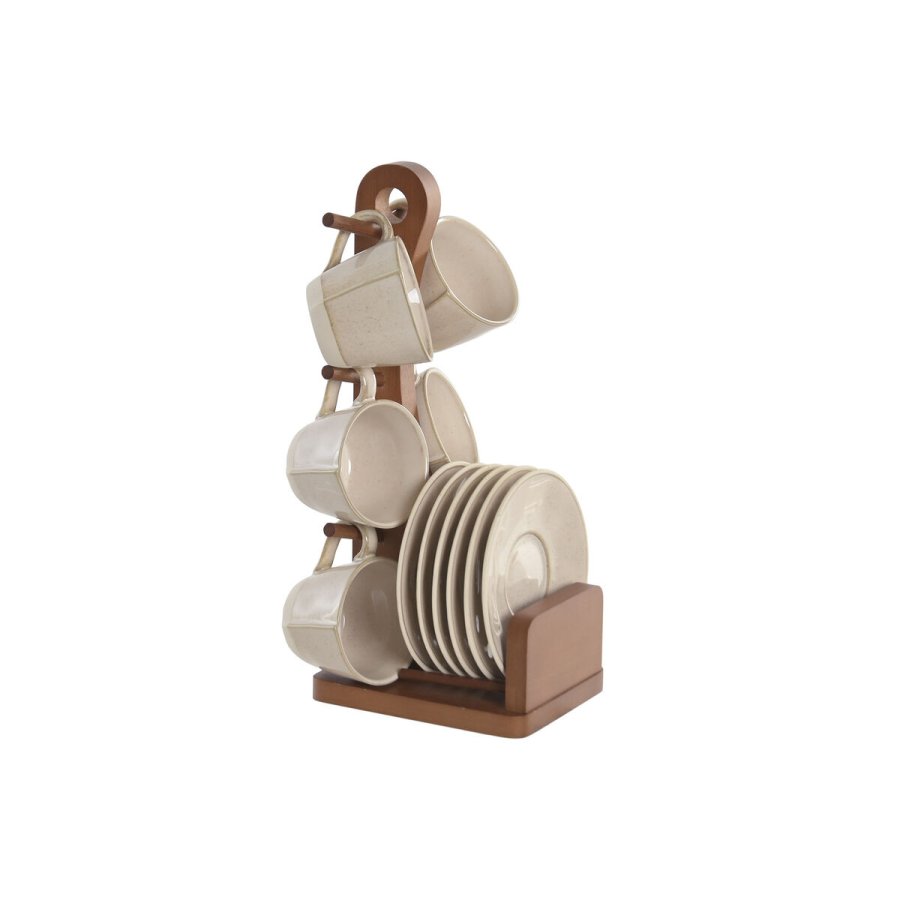 Dele kaffekops�t Home ESPRIT Beige Stent�j 90 ml 6 Dele #1