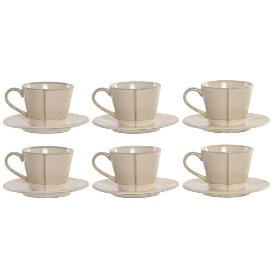 Dele kaffekops�t Home ESPRIT Beige Stent�j 150 ml 6 Dele #2