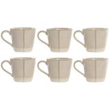 Set med kopper Home ESPRIT Beige Urban 160 ml #2