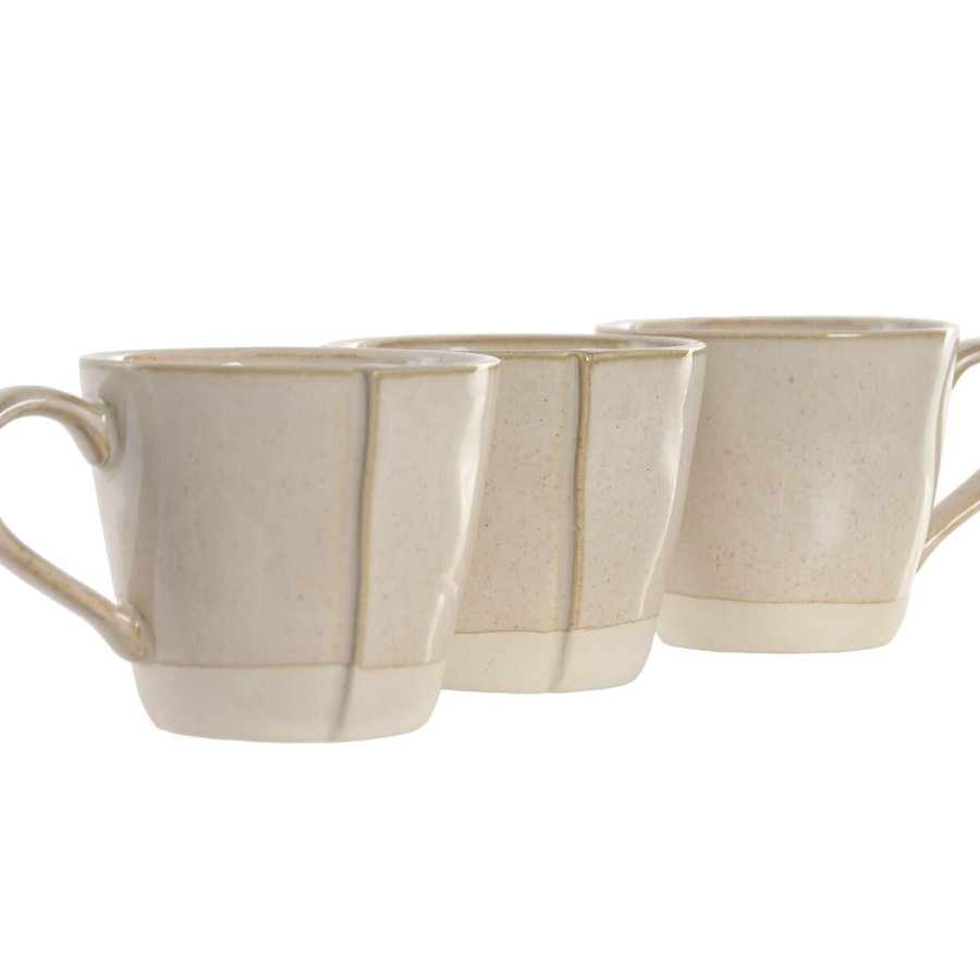 Set med kopper Home ESPRIT Beige Urban 160 ml #3