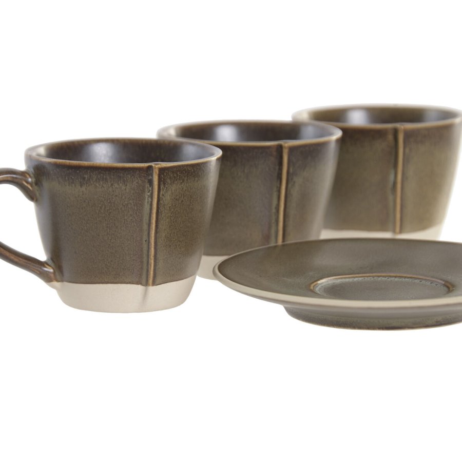 Dele kaffekops�t Home ESPRIT Gr�n Stent�j 90 ml 6 Dele #3