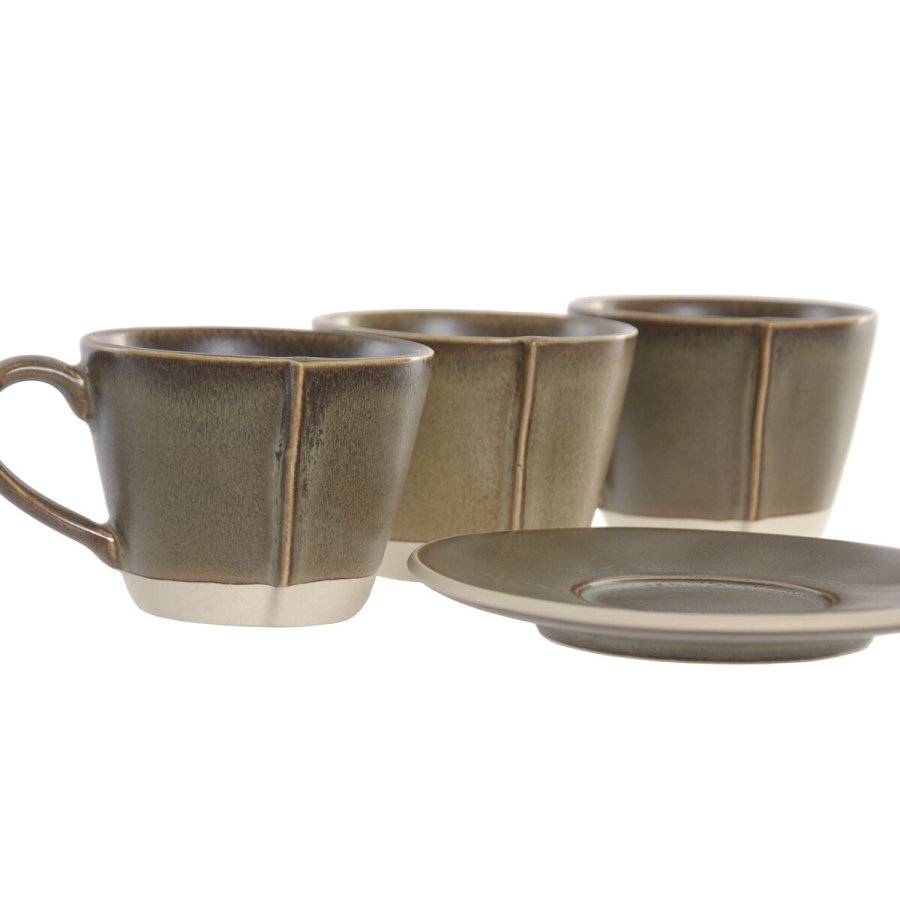 Dele kaffekops�t Home ESPRIT Gr�n Stent�j 150 ml 6 Dele #3