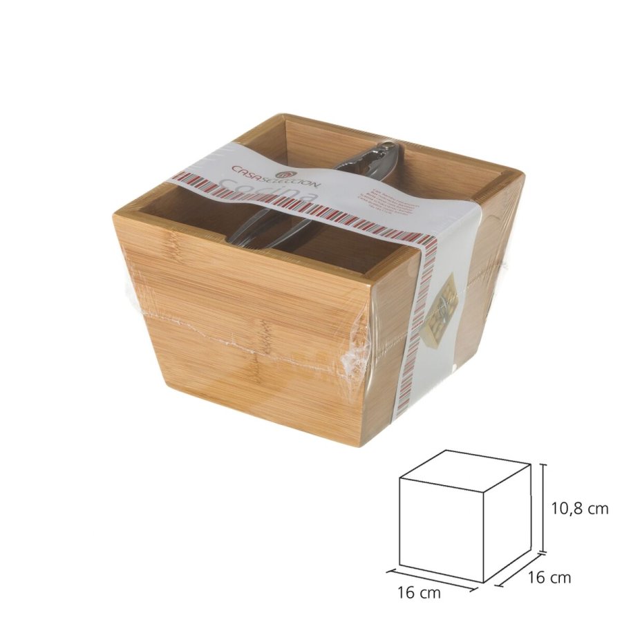 Dekorativ figur Slvfarvet Natur Metal Bambus 16 x 16 x 11 cm #17