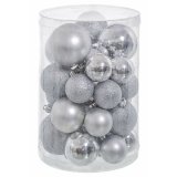 Julekugler Slvfarvet Plastik Skinne 12,5 x 12,5 x 27 cm (27 enheder) #1